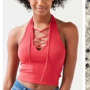 Urban Outfitters Project Social T Lace-Up Halter